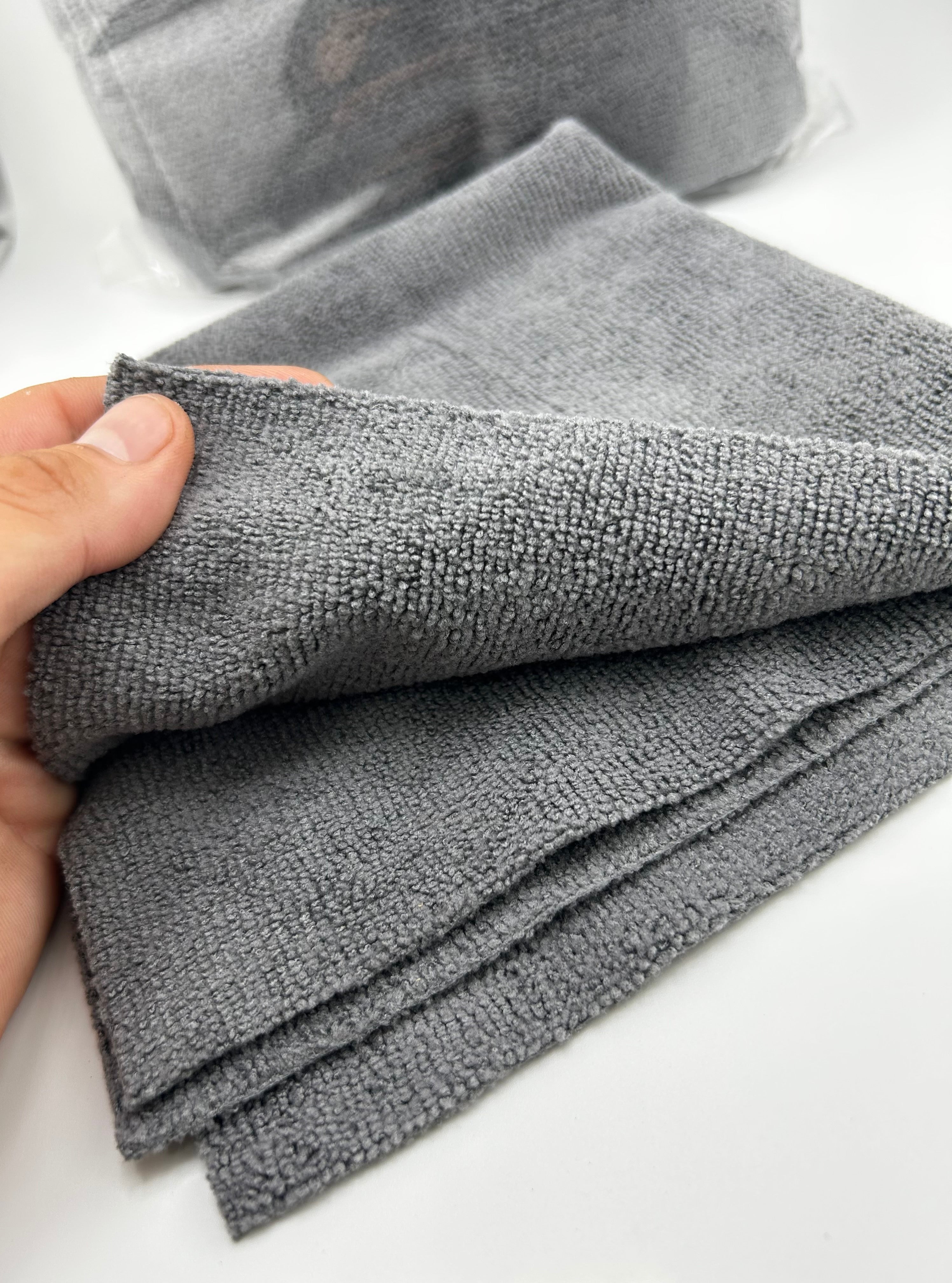 GREY EDGELESS MICROFIBER TOWEL